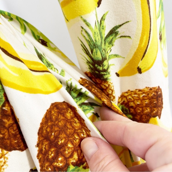 Mason Grey TROPICAL SMOOTHIE Fruit Print Classic Short Robe Women's Size M - Picture 7 of 11